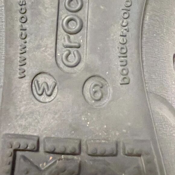 Crocs Shoes Womens 6 Black Ballet Flats Cap Toe Patent Shoes Casual Waterproof - Picture 11 of 11